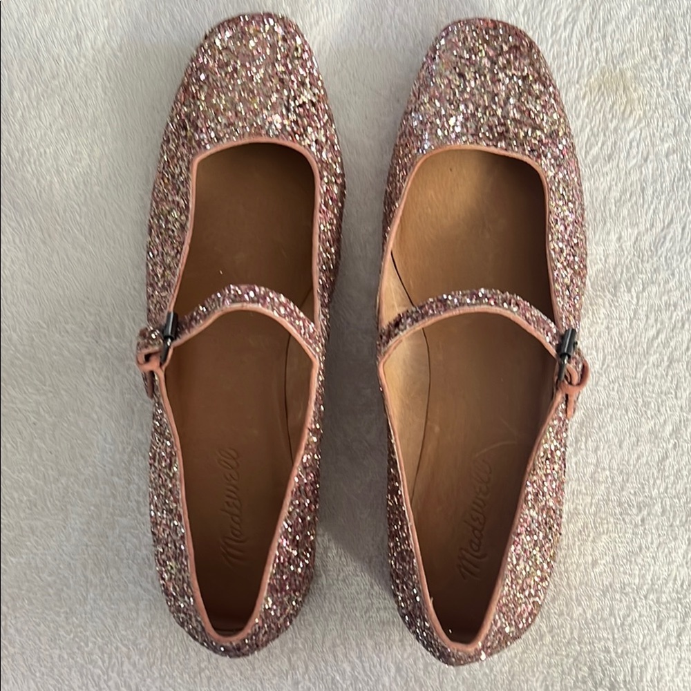 Madewell Pink Glitter Heels